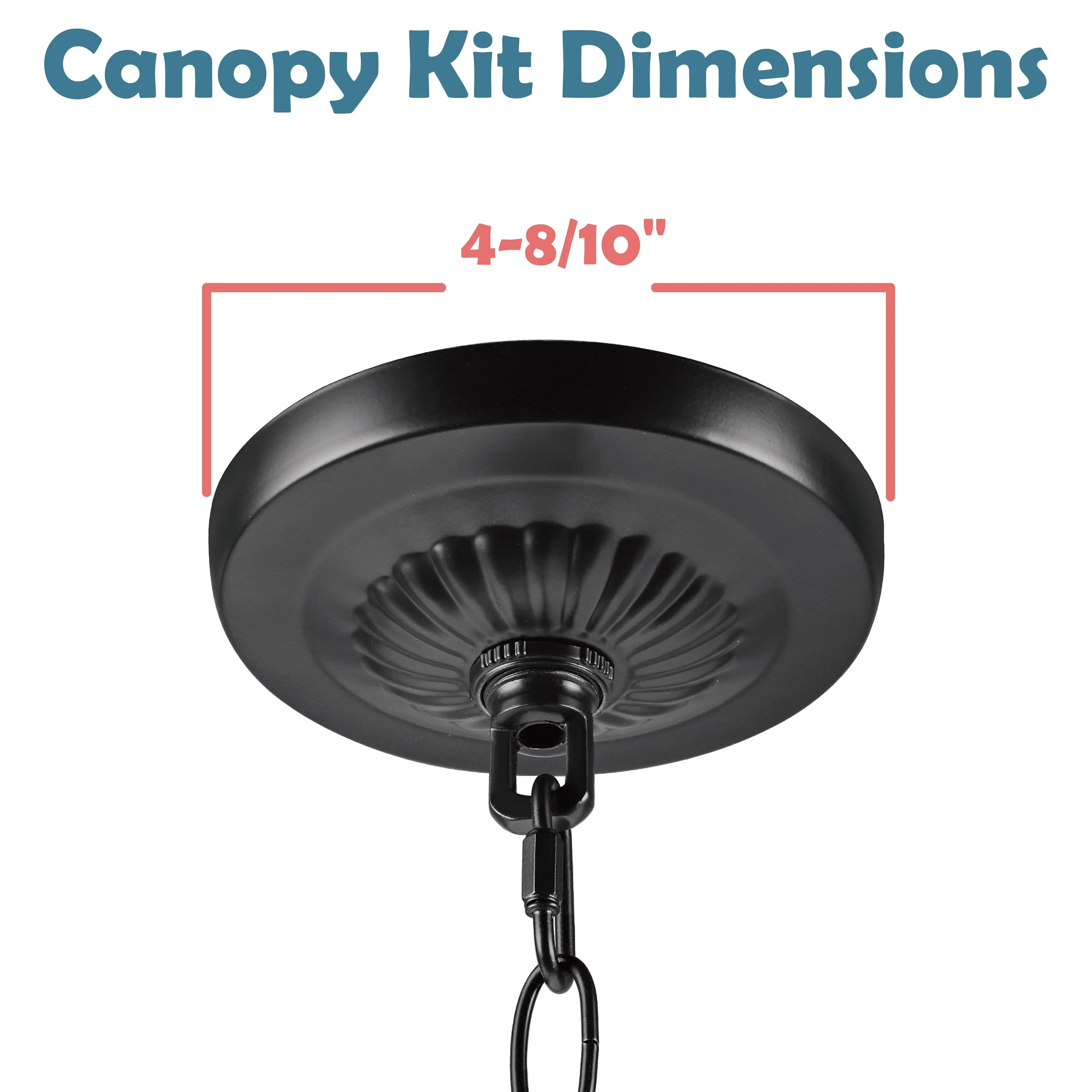 # 21515-1X Transitional Fixture Canopy Kit, 4-3/4 Diameter with Collar Loop, 1" Center Hole, Oil Rubbed Bronze, 3Ft Heavy Chain, 1 Sets/Pack