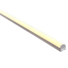 19mm x 21mm Silver Square Semi Round LED Profile Opal Diffuser 1 to 3 Meter Havit Lighting - HV9690-2119