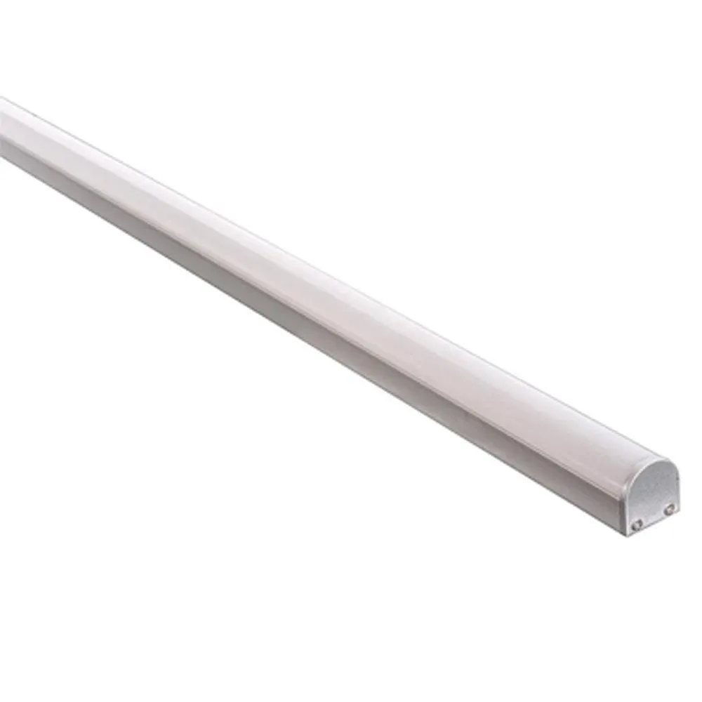 19mm x 21mm Silver Square Semi Round LED Profile Opal Diffuser 1 to 3 Meter Havit Lighting - HV9690-2119