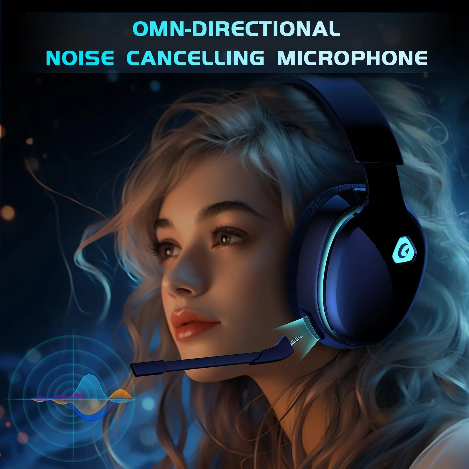 2.4GHz Wireless Gaming Headset for PC, PS4, PS5, Mac, Nintendo Switch, Bluetooth 5.2 Gaming Headphones with Noise Canceling Microphone, Stereo Sound, ONLY 3.5mm Wired Mode for Xbox Series-White