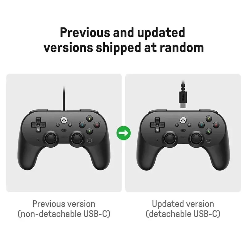 8BitDo Pro 2 USB Wired Controller: Designed for Xbox - Suits Xbox Series X, S, One, Win 10, 11