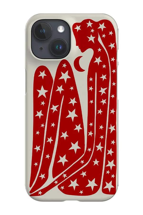 Abstract Figure & Stars Phone Case (Red)