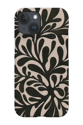 Abstract Plant Phone Case (Beige Black)