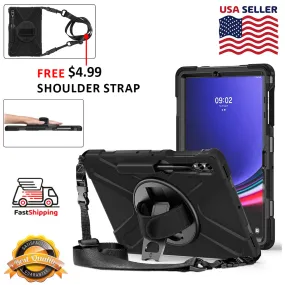 AMZER Silicone   PC Protective Case with Holder with Shoulder Strap, Hand Grip for Samsung Galaxy Tab S7 FE 5G T730