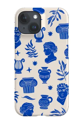 Ancient Greek Scatter Phone Case (Beige Blue)