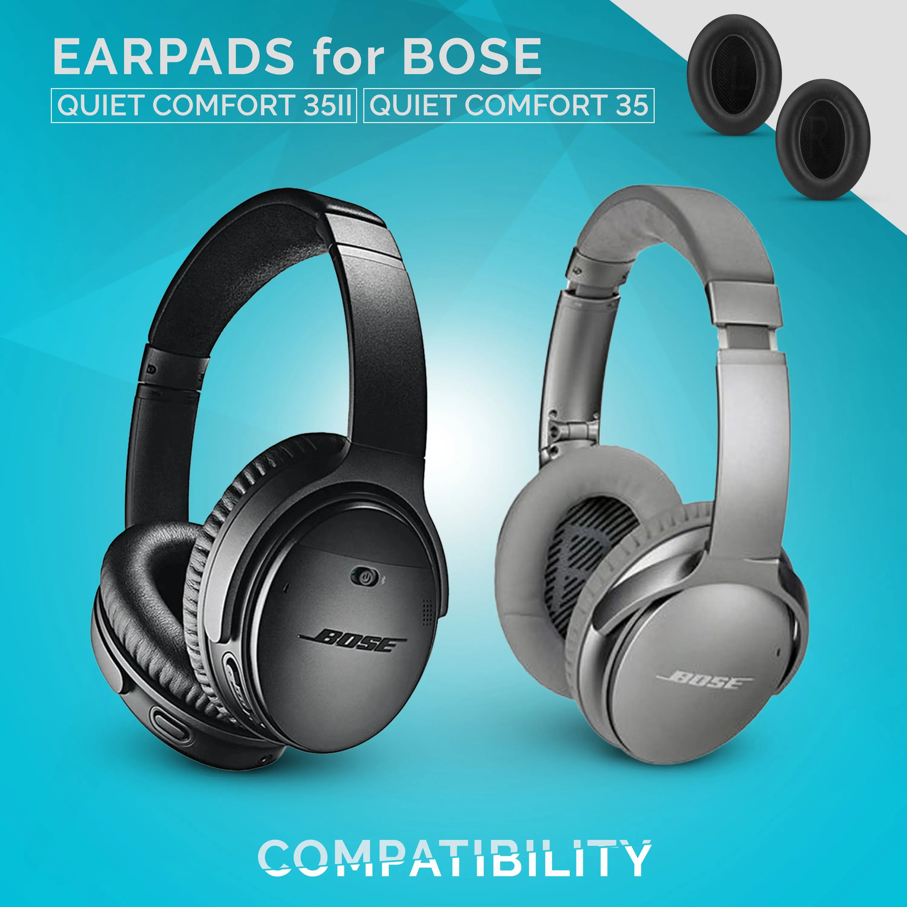 BOSE QC35 & QC35ii Premium Replacement Earpad