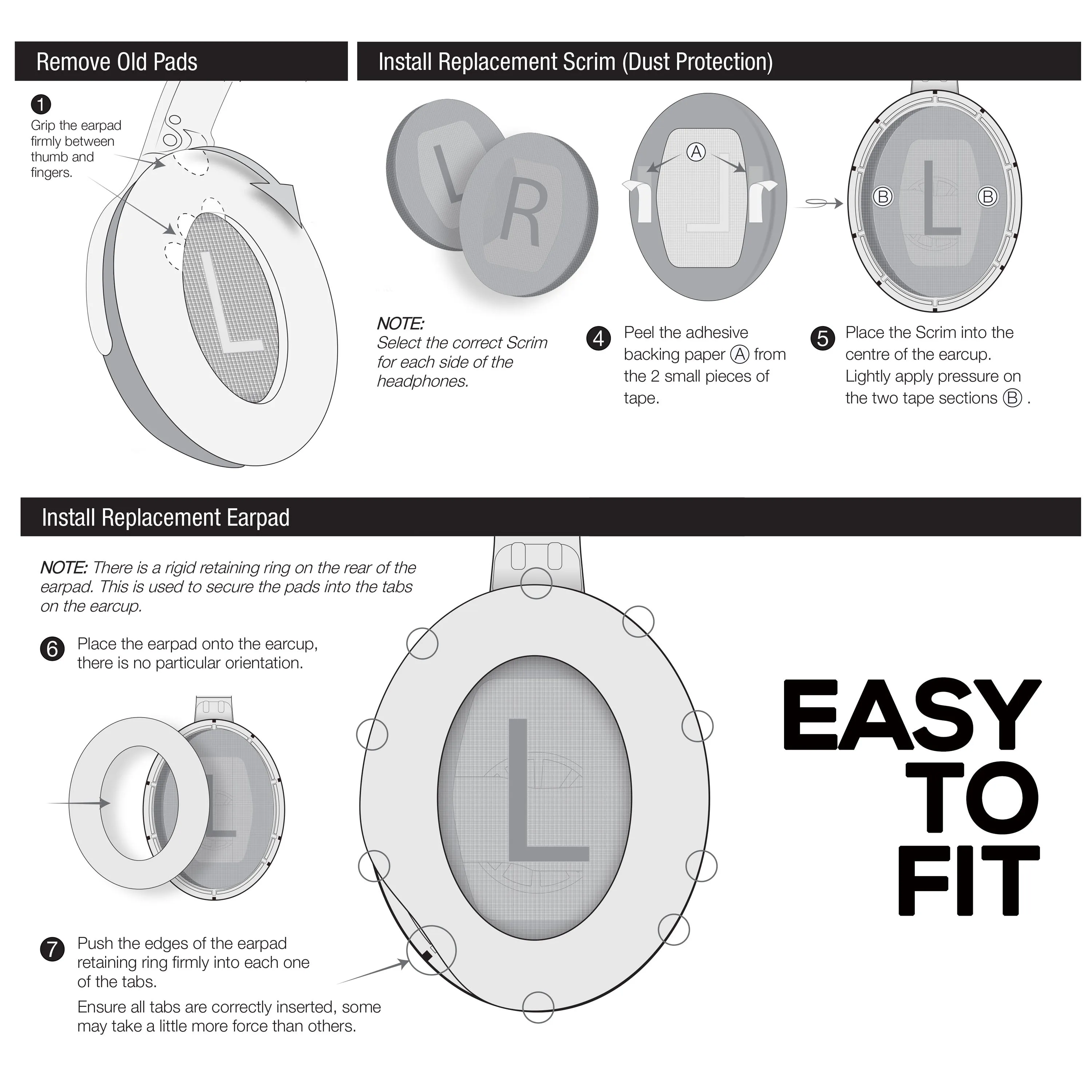 Bose QC45 Replacement Premium Earpads