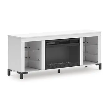 Brollevi 60" TV Stand with Electric Fireplace