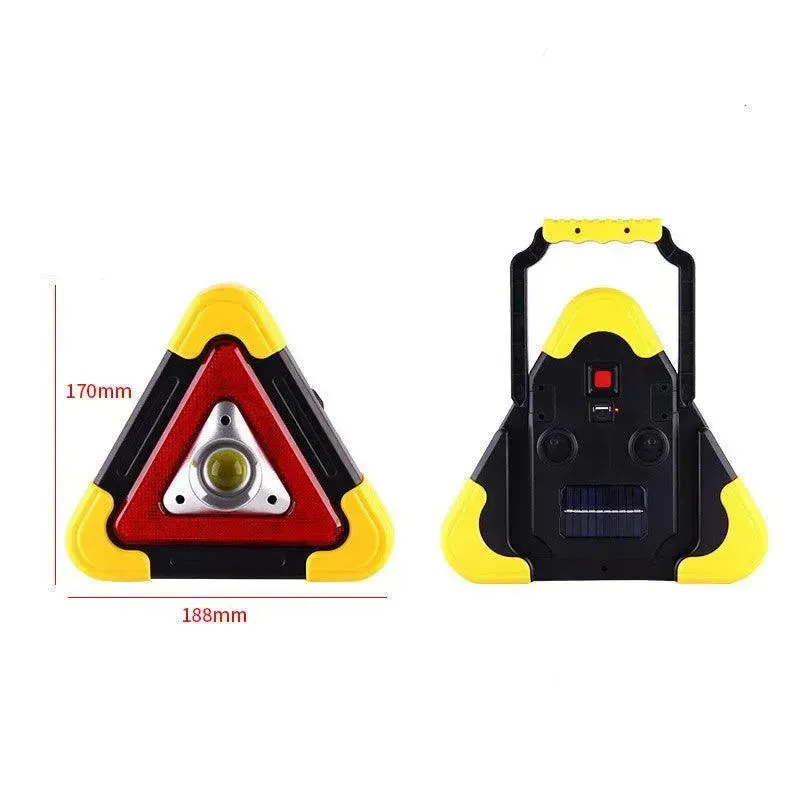 Car Tripod Warning Sign Parking Reflective Solar Light