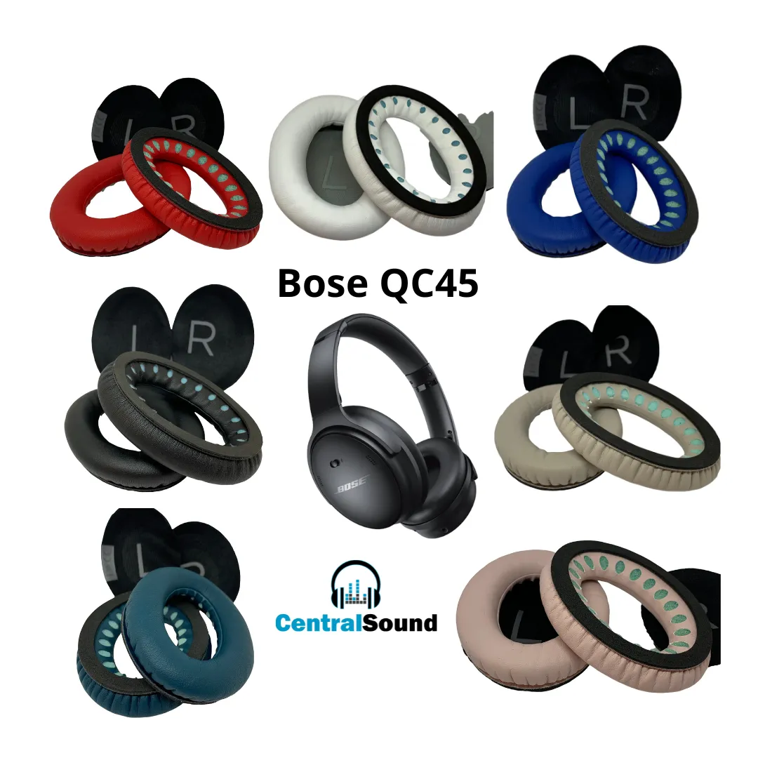 CentralSound Memory Foam Ear Pad Cushions for Bose QuietComfort 45 QC45 Headphones