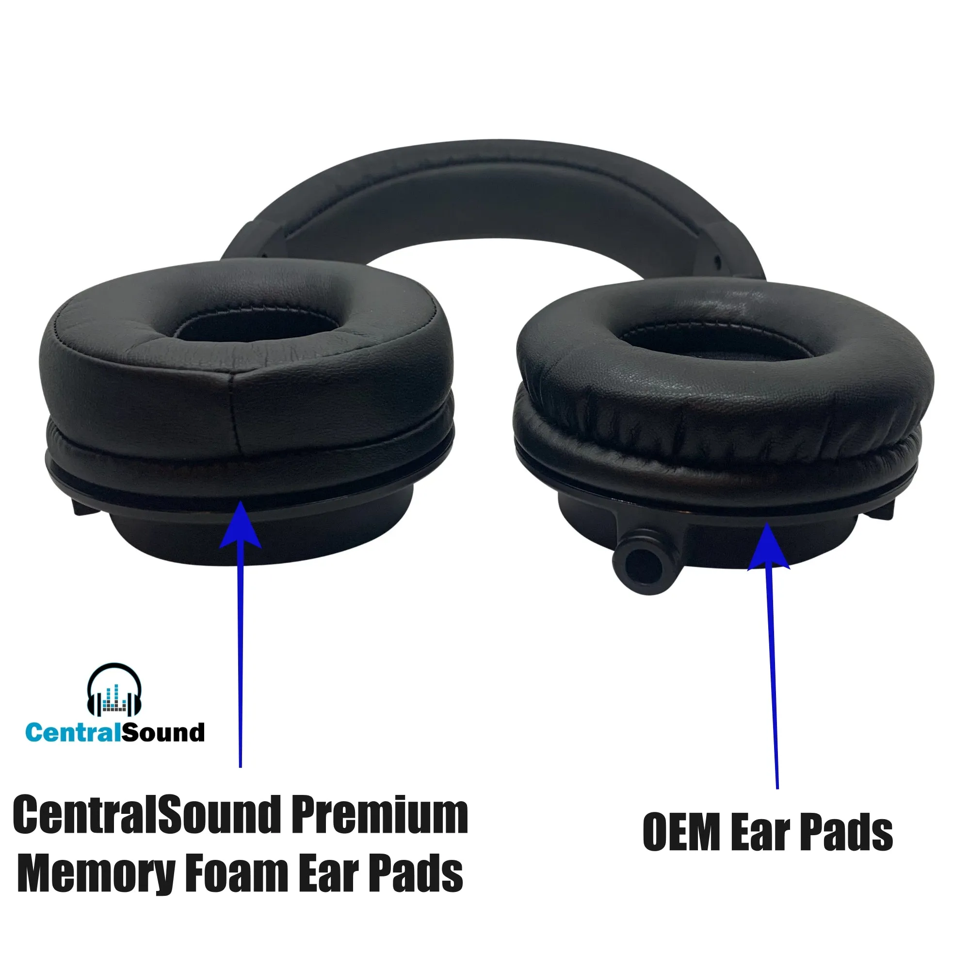 CentralSound Premium Foam Ear Pad Cushions for Audio-Technica M Series Headphones