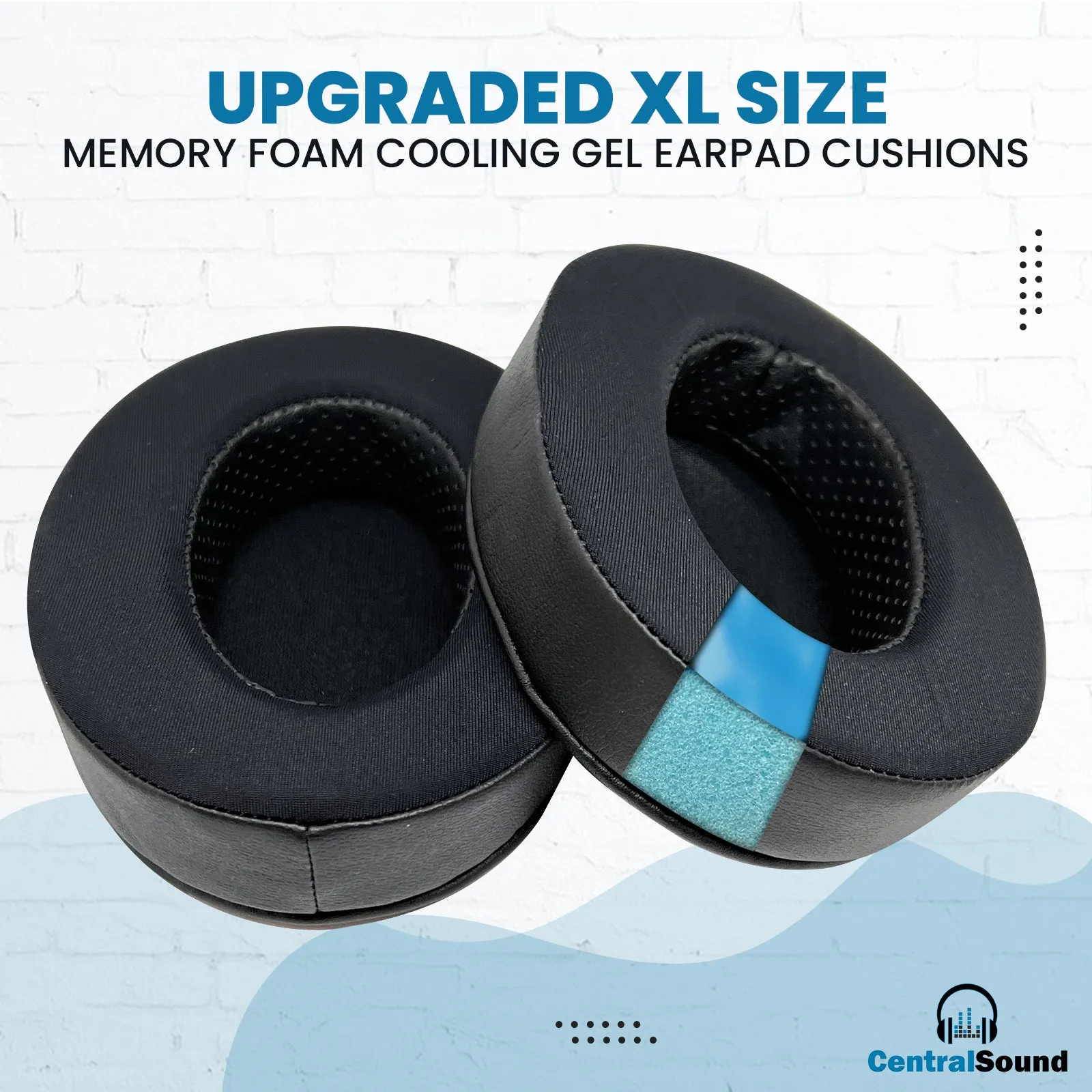 CentralSound Premium XL Upgraded Memory Foam Ear Pad Cushions for Sony MDR 7506 MDR-CD900CST MDR-V6 MDR1A Headphones