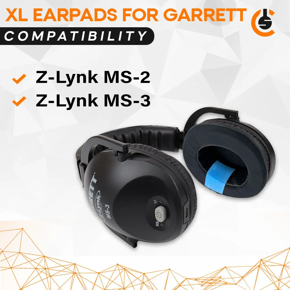 CS Replacement Upgraded Ear Pad Cushions for Garrett Z-Lynk MS-2 MS-3 Metal Detecting Headsets | Cooling Gel | Ultra Plush | Memory Foam