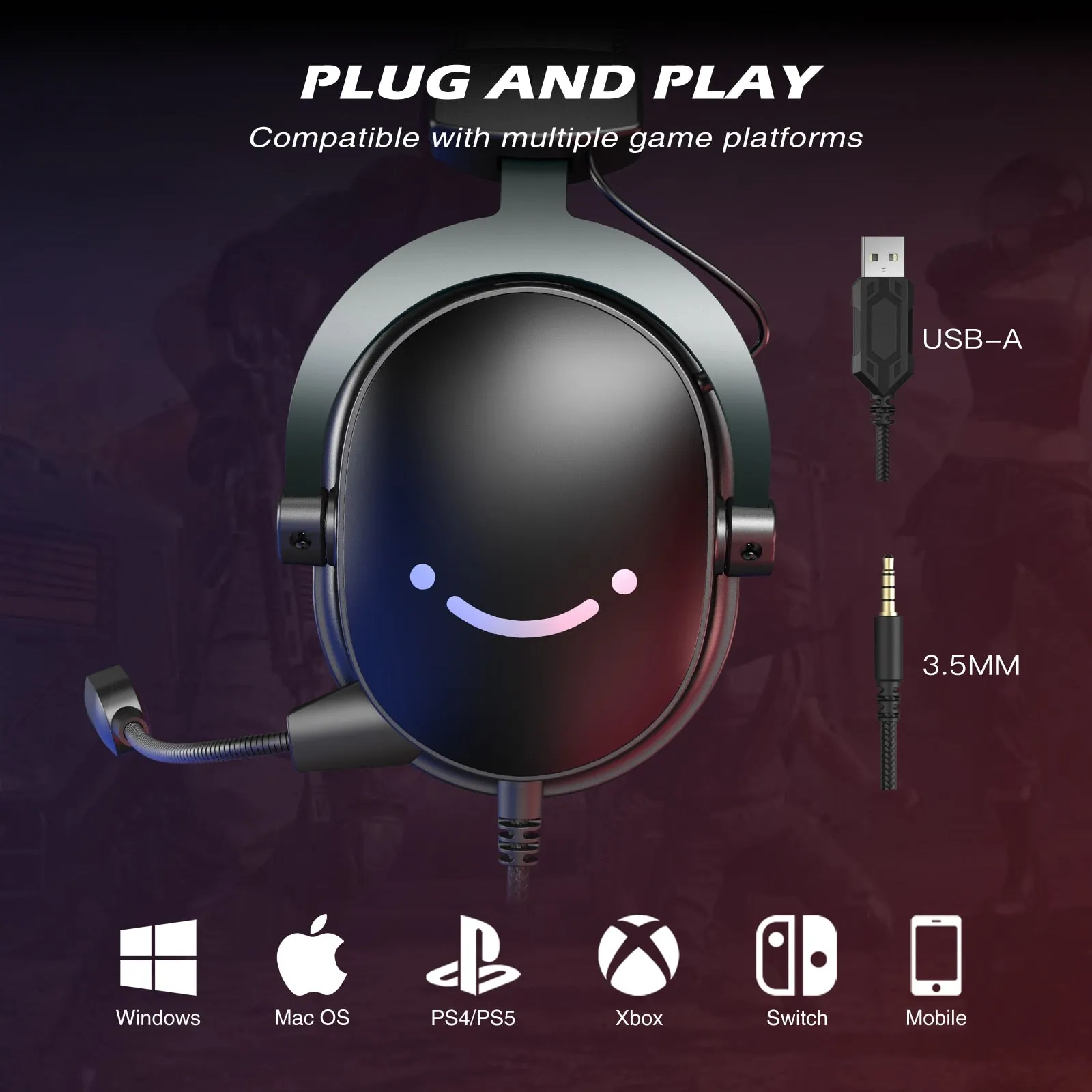 Dragon 9 Surround Sound 7.1 Gaming Headphones