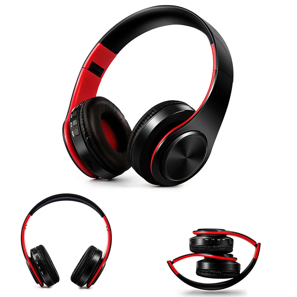 Foldable Wireless Bluetooth Stereo Headset with TF Card Slot- USB Charging