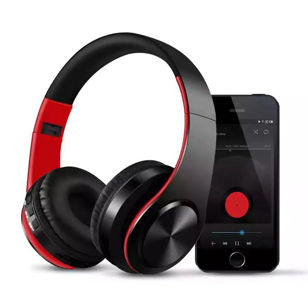 Foldable Wireless Bluetooth Stereo Headset with TF Card Slot- USB Charging