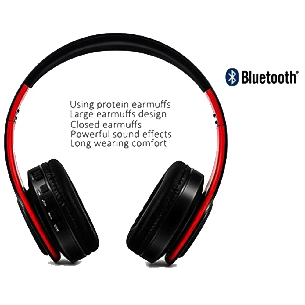 Foldable Wireless Bluetooth Stereo Headset with TF Card Slot- USB Charging