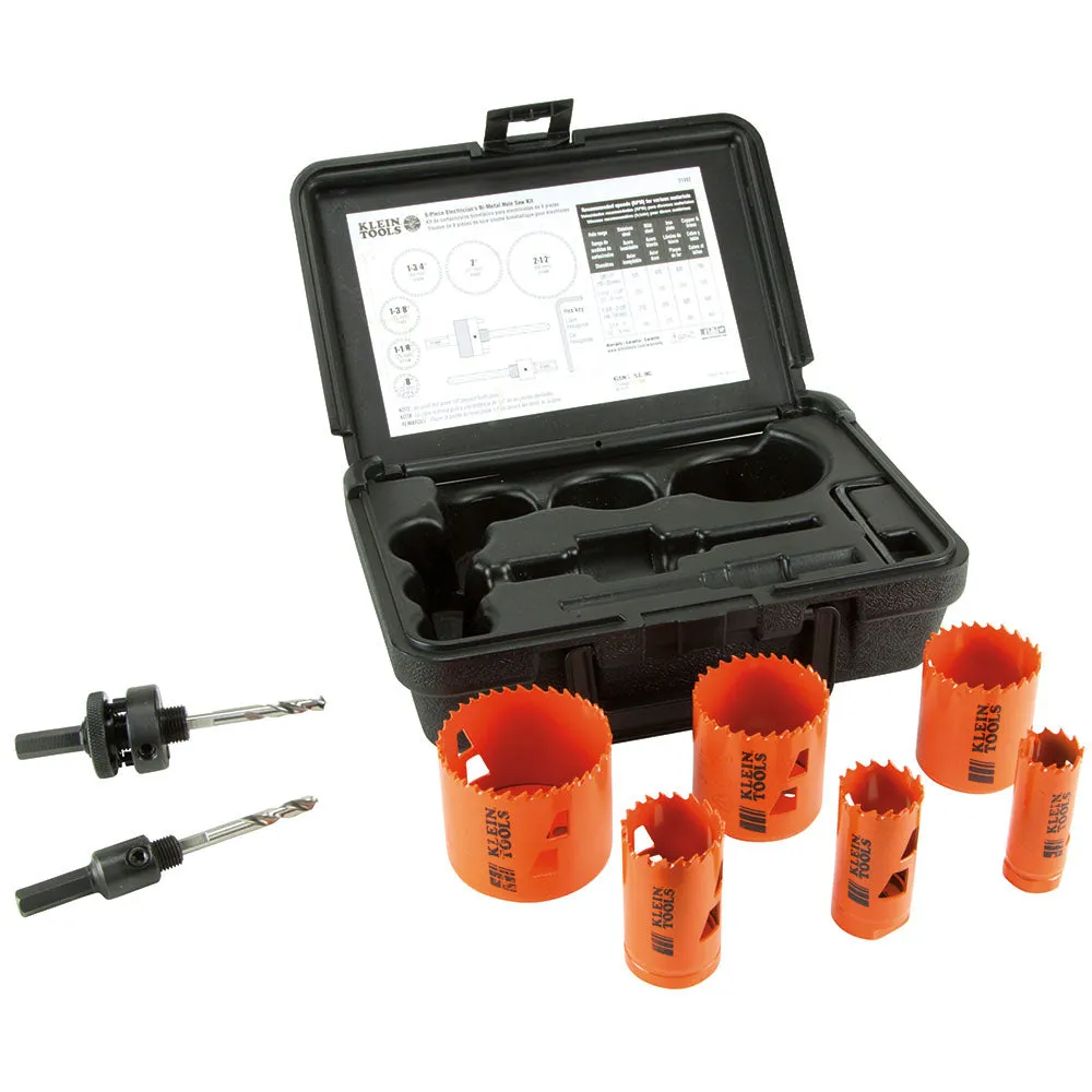 Klein 31902 8-Piece Bi-Metal Hole Saw Kit