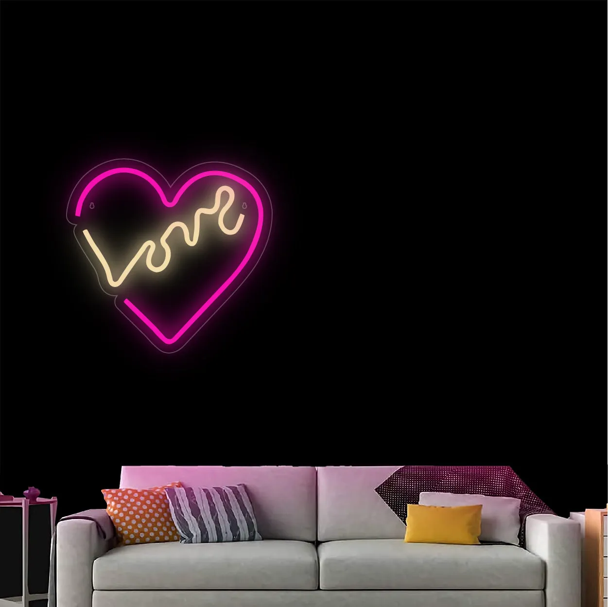 Love Neon Light Strip for Wall Kids Bedroom Office Home Decoration LED Art Indoor 13 X 12.3 Inches