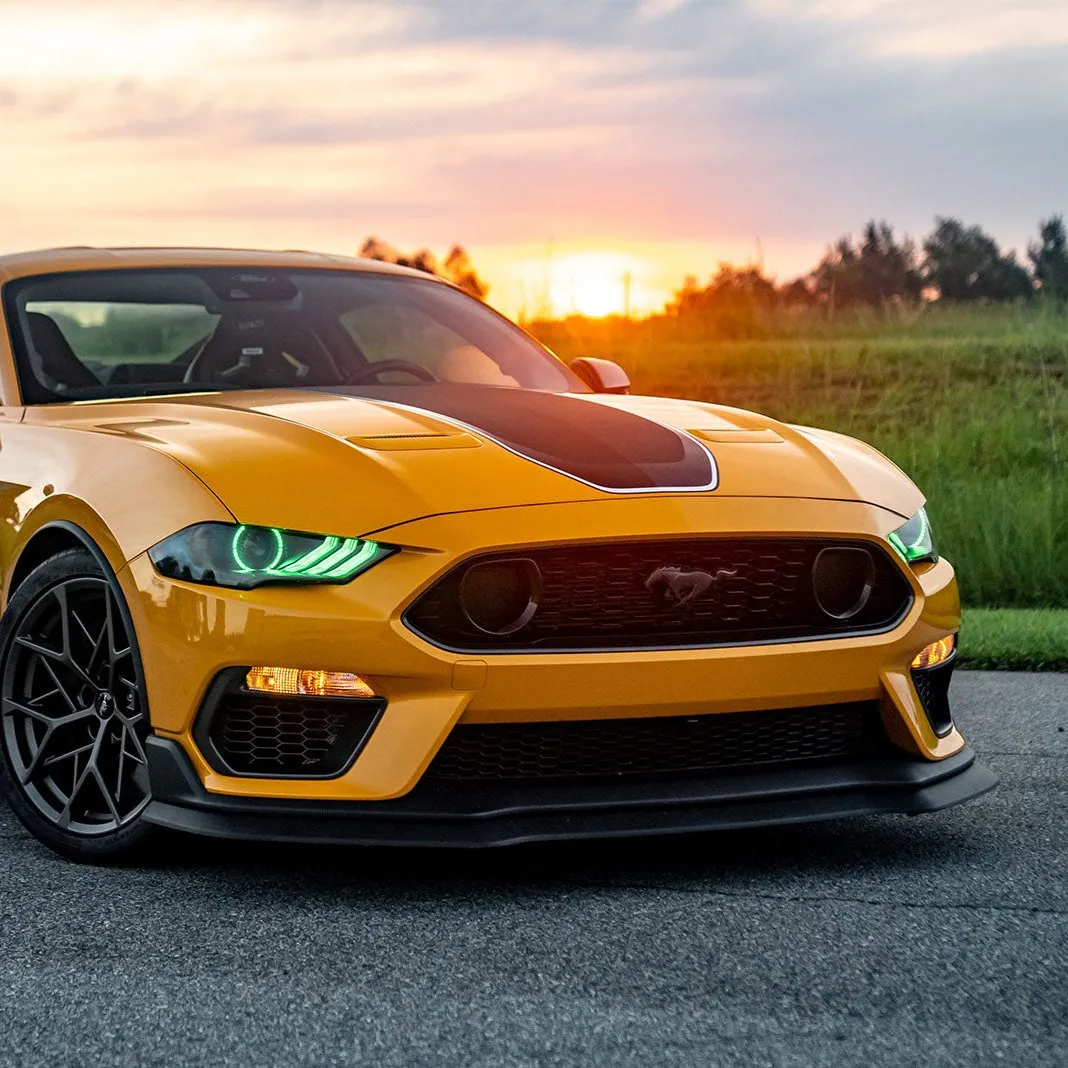 ORACLE Lighting 2018-2023 Ford Mustang "Black Series" Dynamic ColorSHIFT LED Headlights w/ Sequential Turn Signal