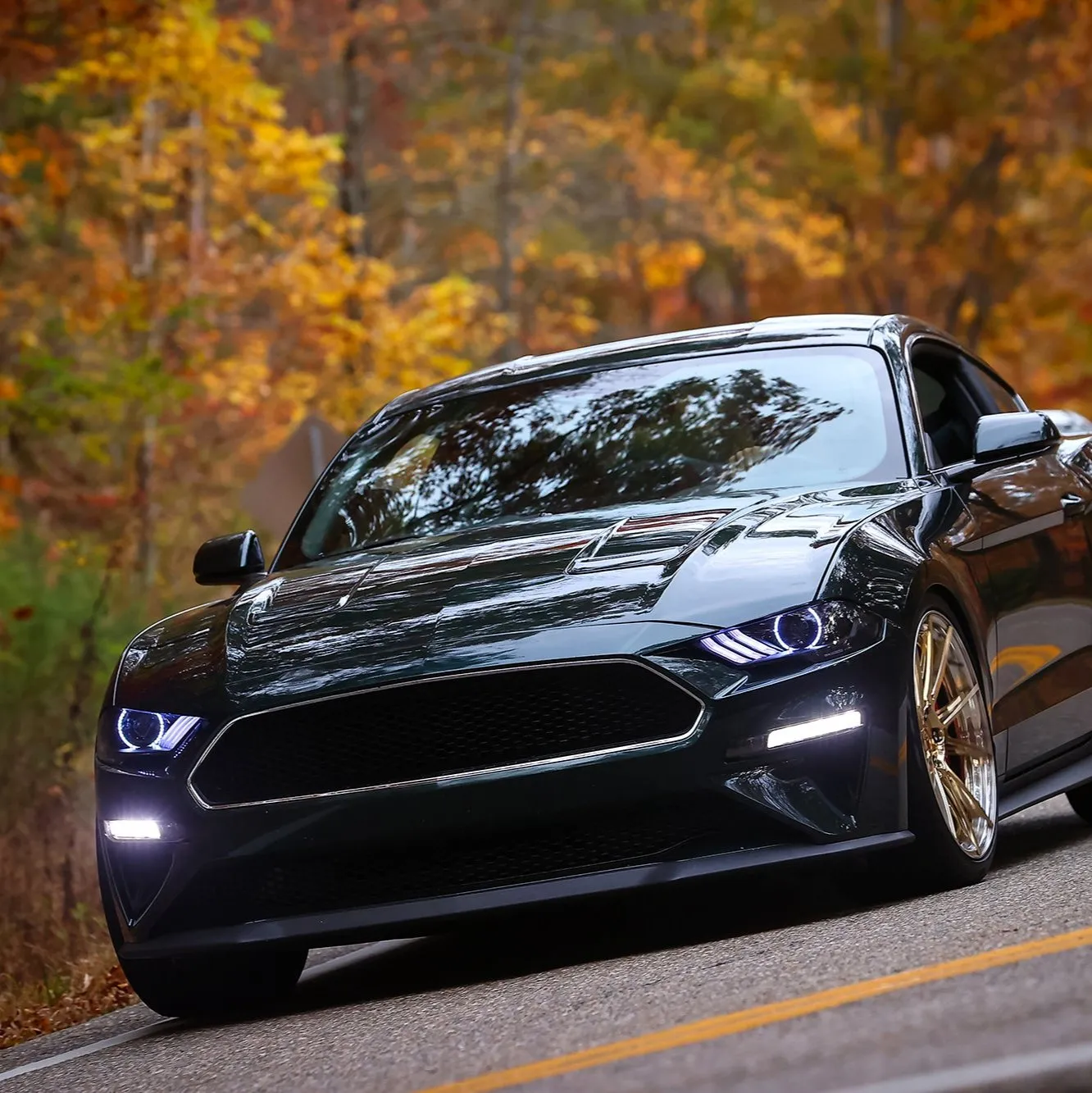 ORACLE Lighting 2018-2023 Ford Mustang "Black Series" Dynamic ColorSHIFT LED Headlights w/ Sequential Turn Signal