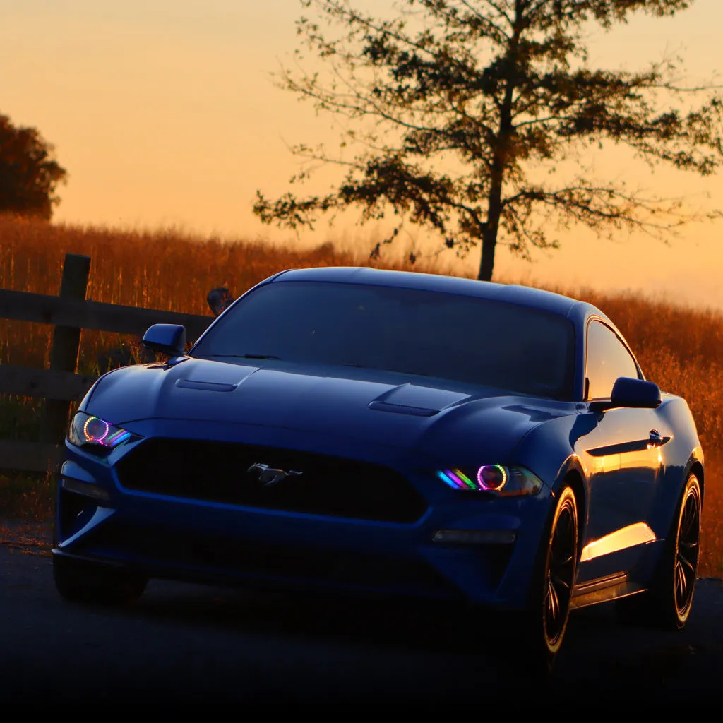 ORACLE Lighting 2018-2023 Ford Mustang "Black Series" Dynamic ColorSHIFT LED Headlights w/ Sequential Turn Signal