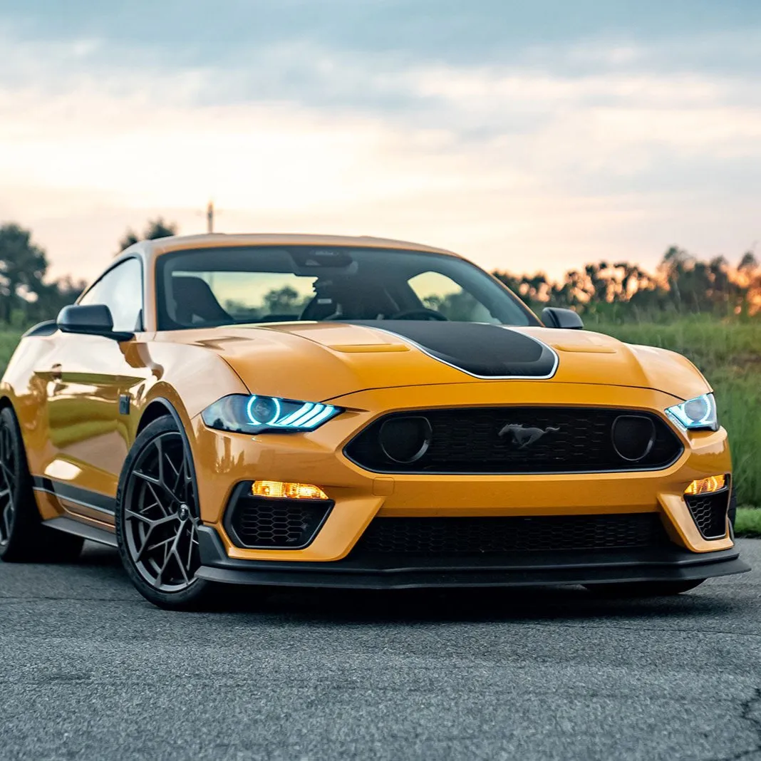 ORACLE Lighting 2018-2023 Ford Mustang "Black Series" Dynamic ColorSHIFT LED Headlights w/ Sequential Turn Signal