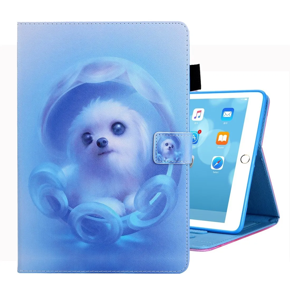 Pattern Horizontal Flip Case with Holder/ Card Slots/ Photo Frame for 10.2 Inch iPad 7th, 8th, 9th Gen