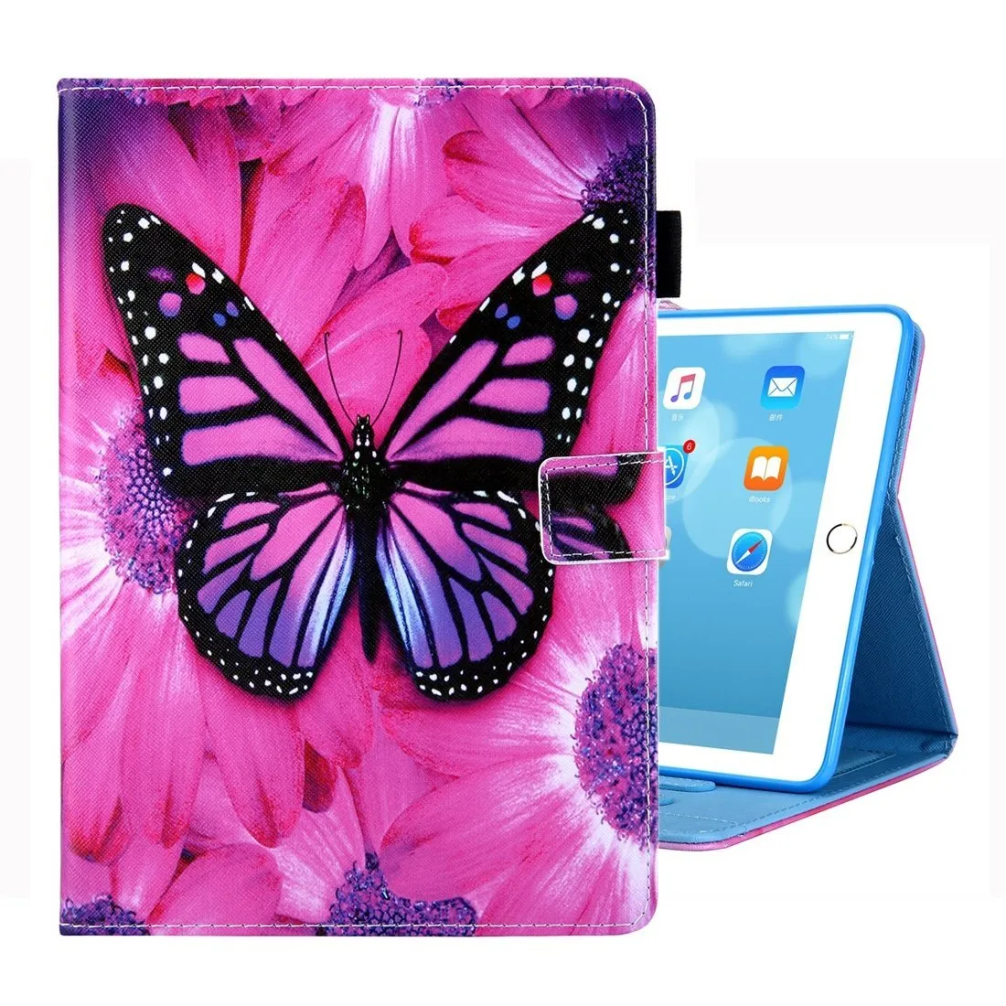 Pattern Horizontal Flip Case with Holder/ Card Slots/ Photo Frame for 10.2 Inch iPad 7th, 8th, 9th Gen