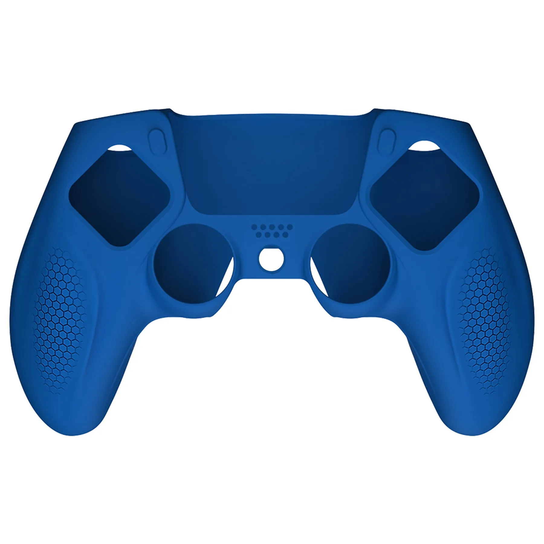 PlayVital Ninja Edition Anti-Slip Silicone Cover Skin for ps5 Wireless Controller, Ergonomic Protector Soft Rubber Case for ps5 Controller Fits with Charging Station with Thumb Grip Caps - Blue - MQRPFP005