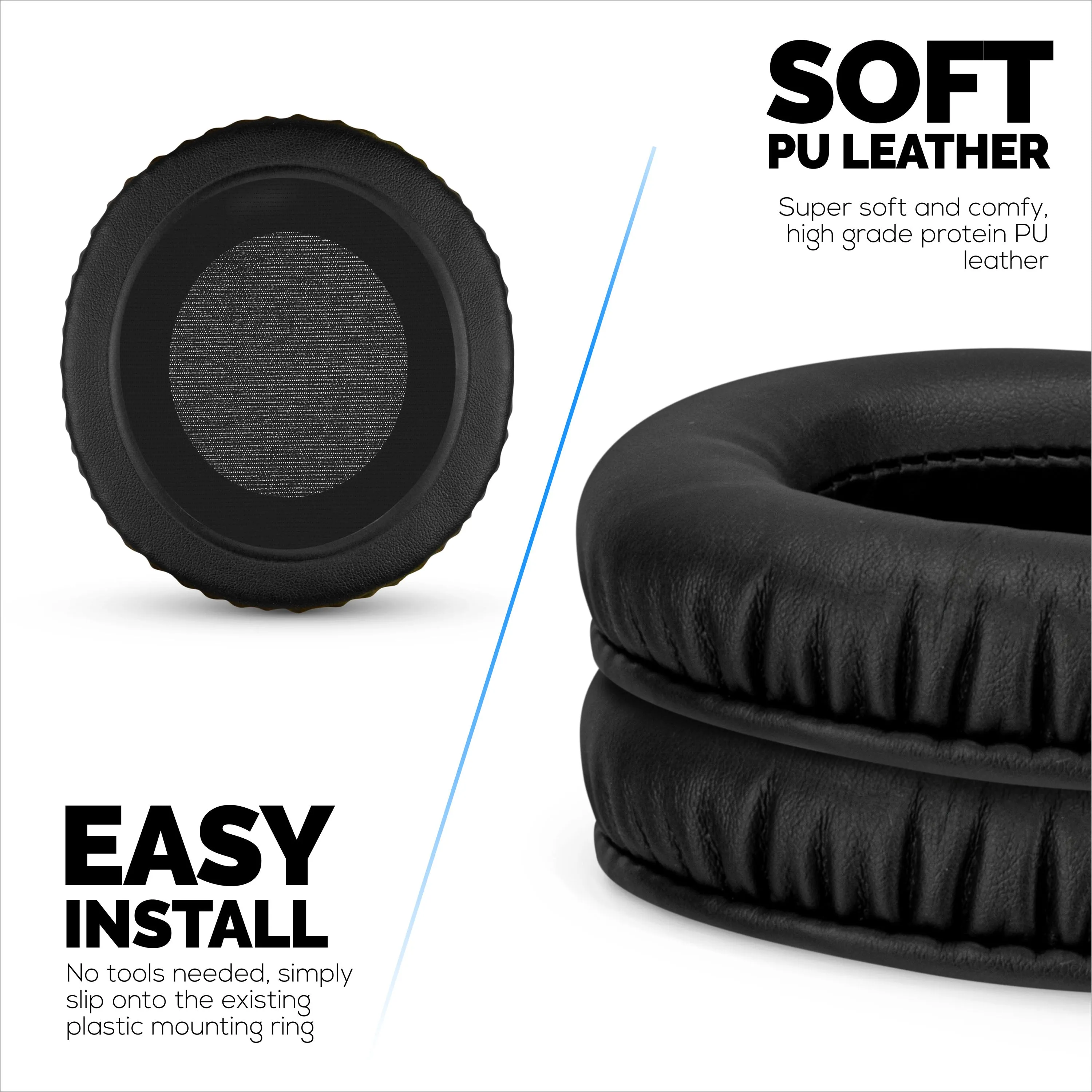 Replacement Earpads for SENNHEISER HD205 Headphones - Soft PU Leather & High Grade Foam