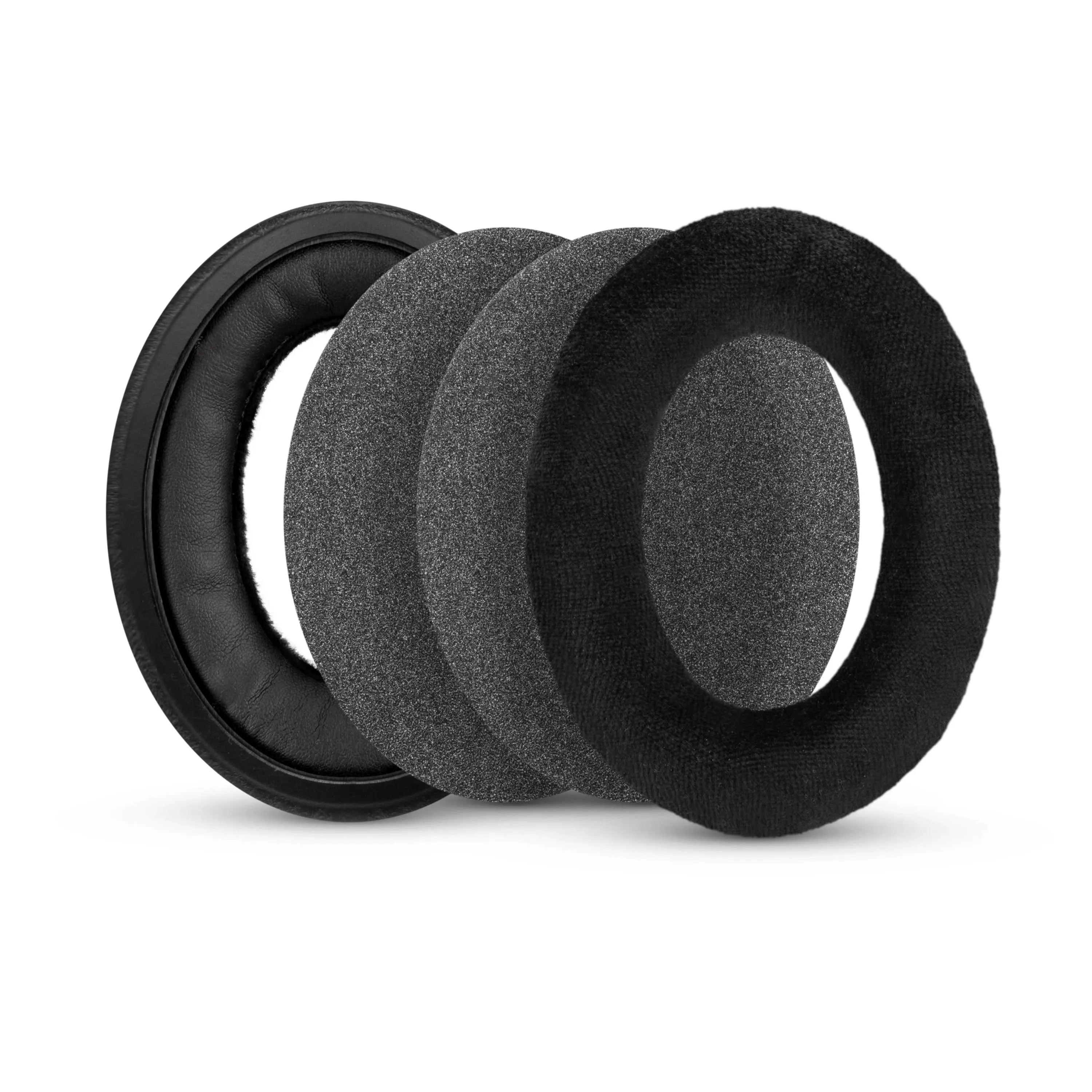 Replacement Earpads for Sennheiser HD598 (CS/SE/SR), HD599, HD558, HD518, HD595, HD569, HD579, HD560S, HD555, HD515, HD559 Headphones, Velour Black