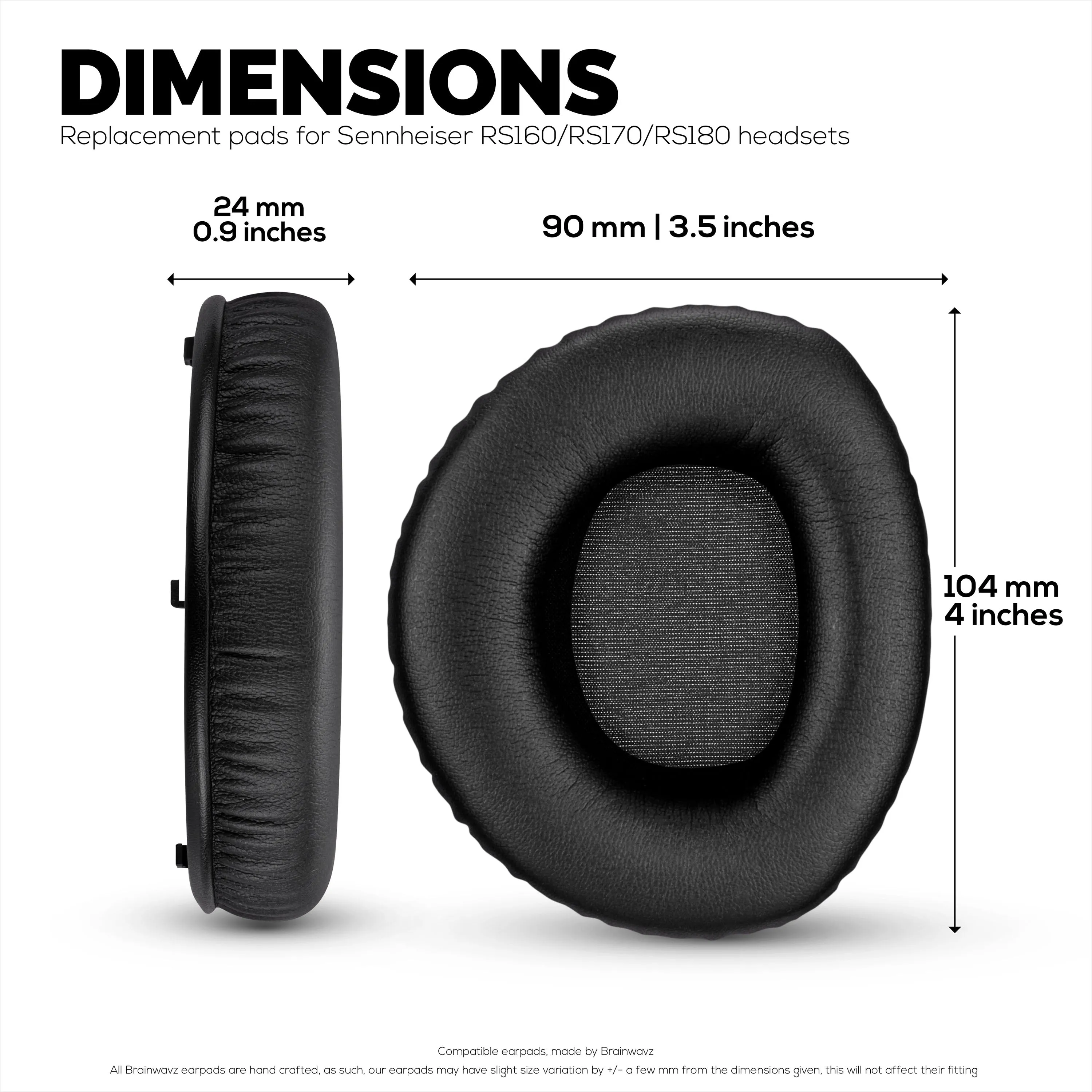 Replacement Earpads for Sennheiser RS160, RS170, RS180, HDR160, HDR170 & HDR180 Headphones