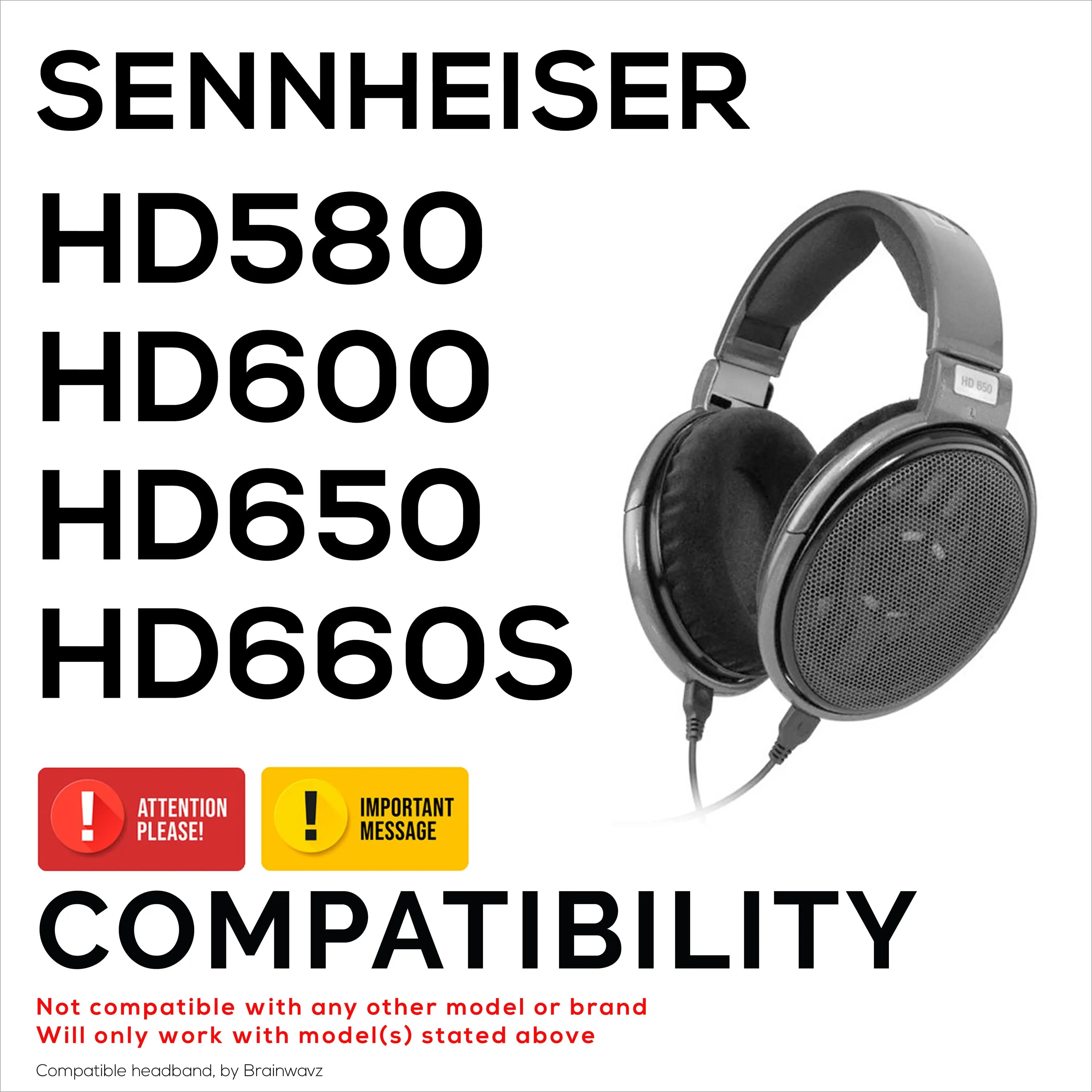 Replacement Headband for SENNHEISER HD580, HD600, HD650 & HD660S Headphones - Soft Woven Fabric & Foam Cushion Pad