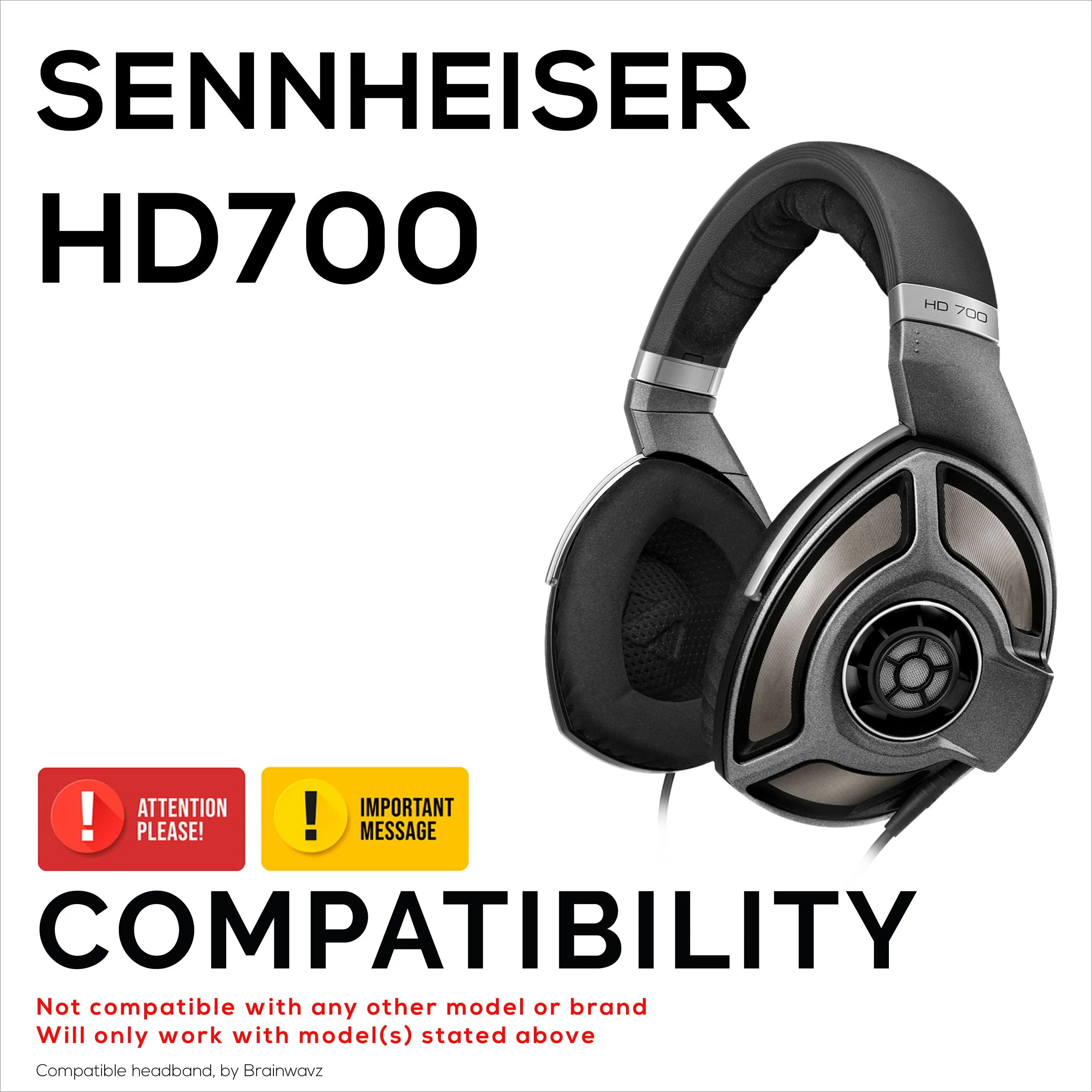 Replacement Headband for SENNHEISER HD700 Headphones - Soft PU Leather & Memory Foam Cushion Pad