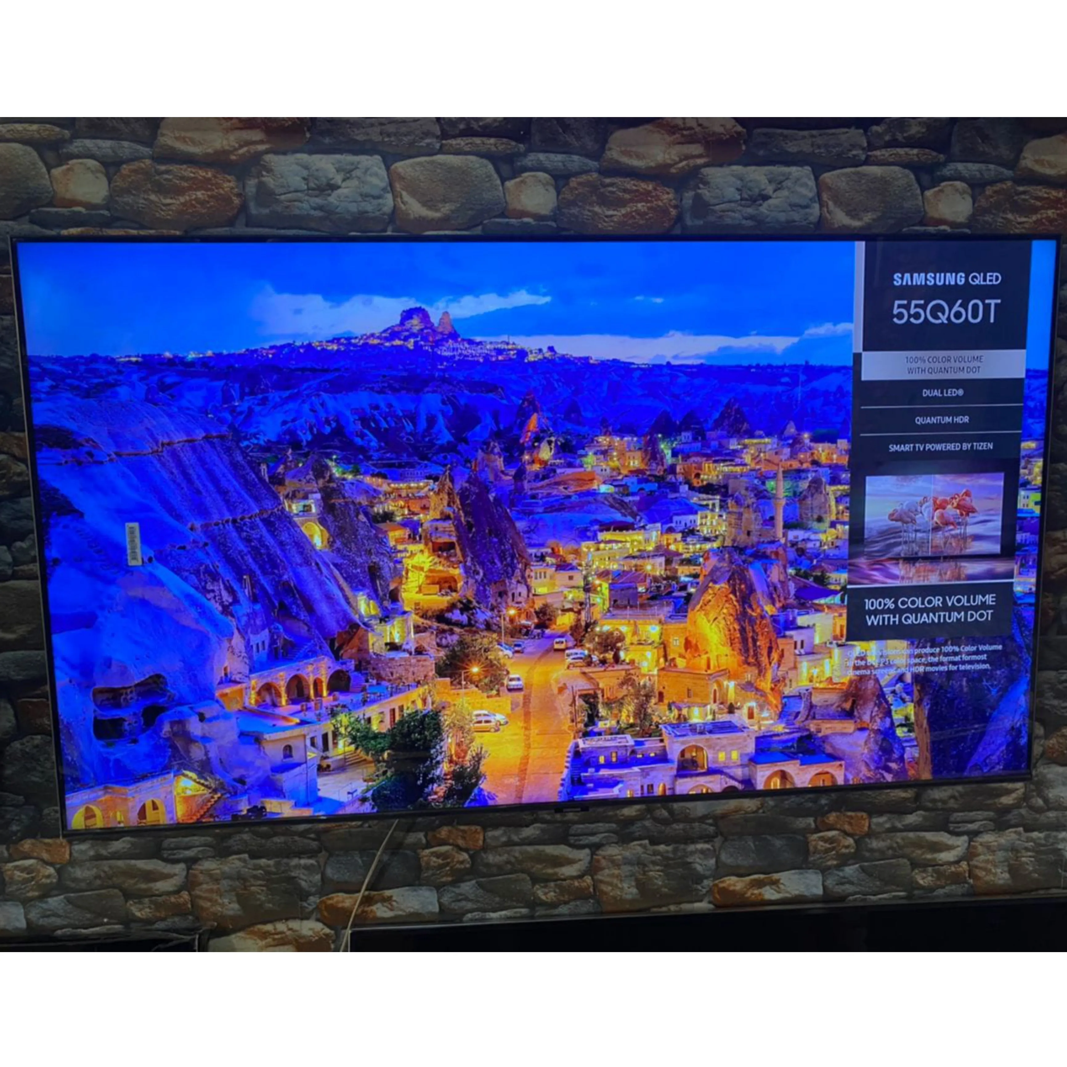 SAMSUNG 55 Inch QLED 55Q60T Certified True 4K UHD HDR Smart Frameless QLED TV - Foreign Used