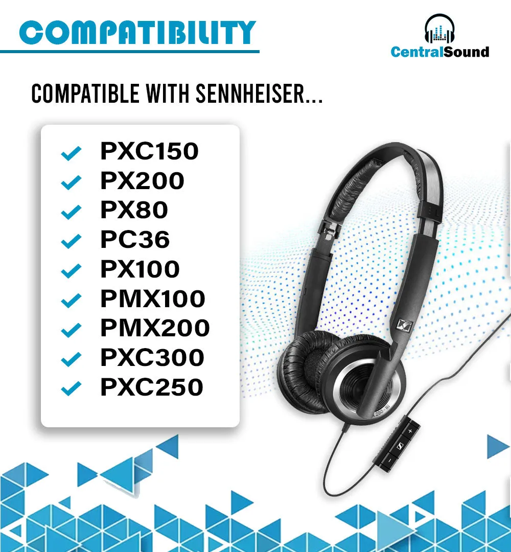 Sennheiser PX200 PX80 PC36 PX100 PMX100 PMX200 PXC300 Ear Pad and Headband Cushion Replacements