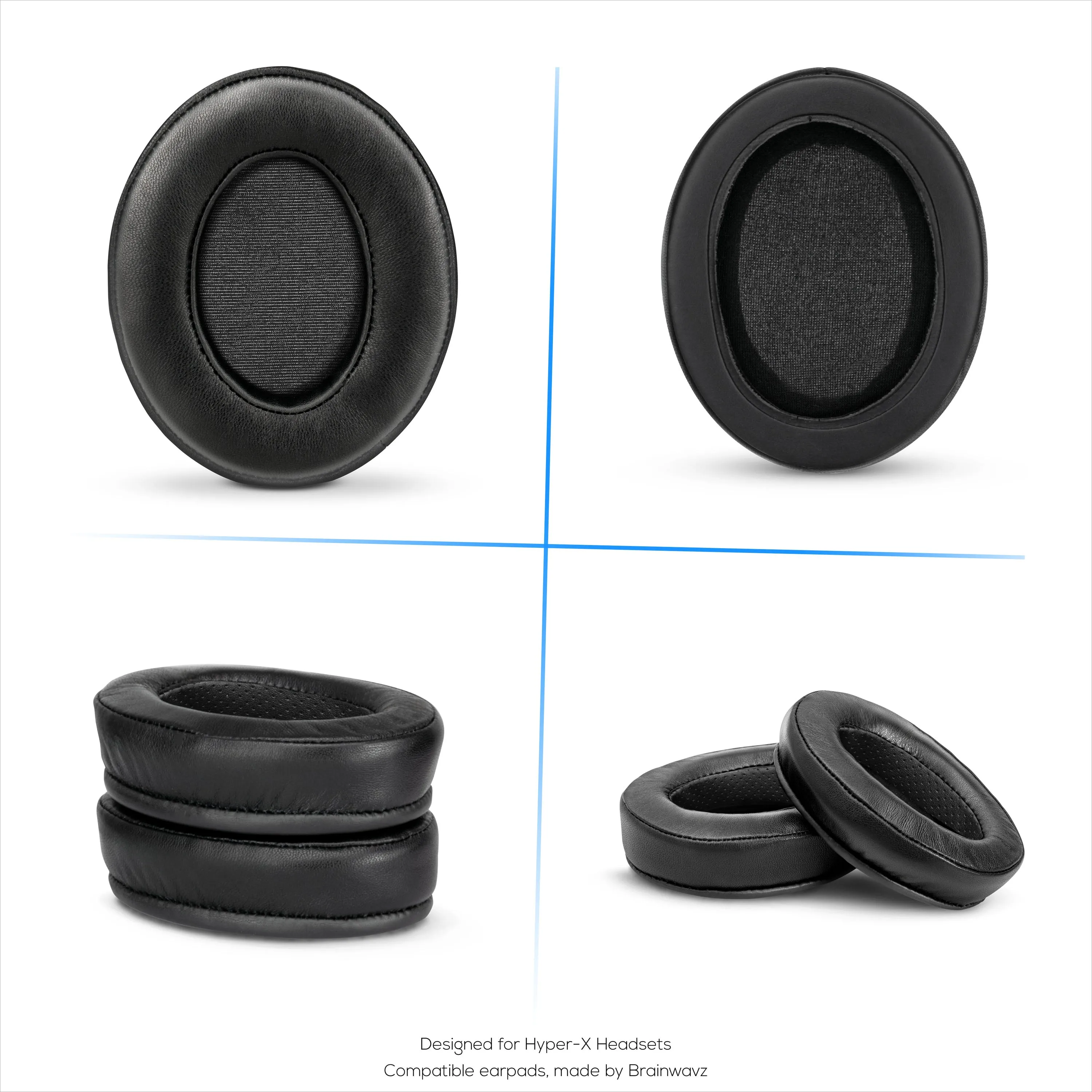 Sheepskin Gel Earpads for HyperX Cloud 1, 2 Wireless, Core, Flight S, Alpha S Headsets & More, Soft Leather, Cooling Gel, Extra Comfort, Durable & Long Lasting