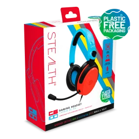 Stealth C6-100 Gaming Headset for Switch, XBOX, PS4/PS5, PC - Neon Blue/Red