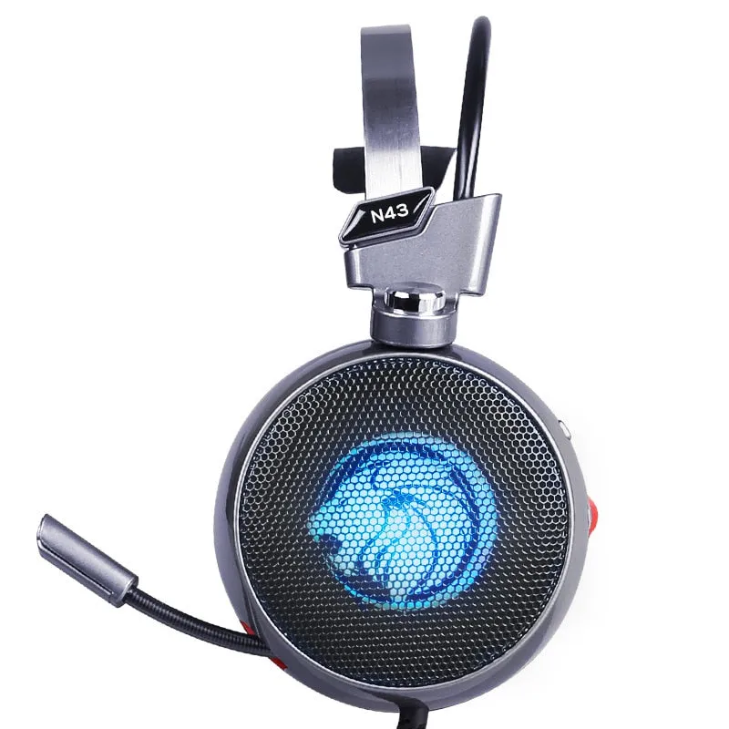 Stereo Gaming Headset 7.1 Virtual Surround Bass Gaming Earphone Headphone with Mic LED Light for Computer PC Gamer