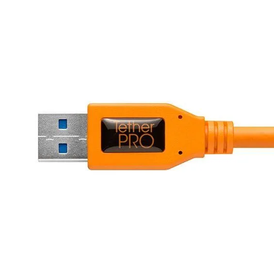 Tether Tools TetherPro USB 3.0 to USB-C, 15' (4.6m) ORG