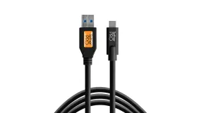 TetherPro USB 3.0 to USB-C, 15ft (4.6m), Black