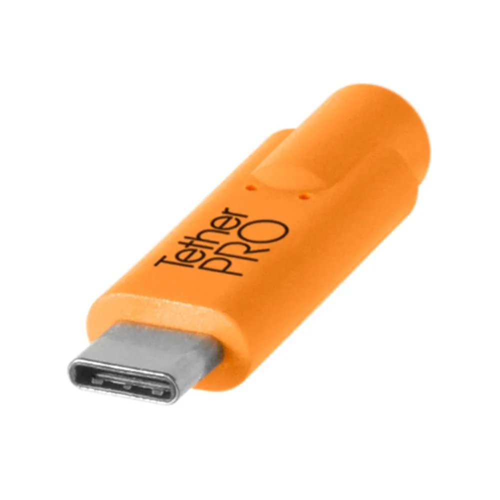 TetherPro USB 3.0 to USB-C 4.6m Hi-Vis Orange