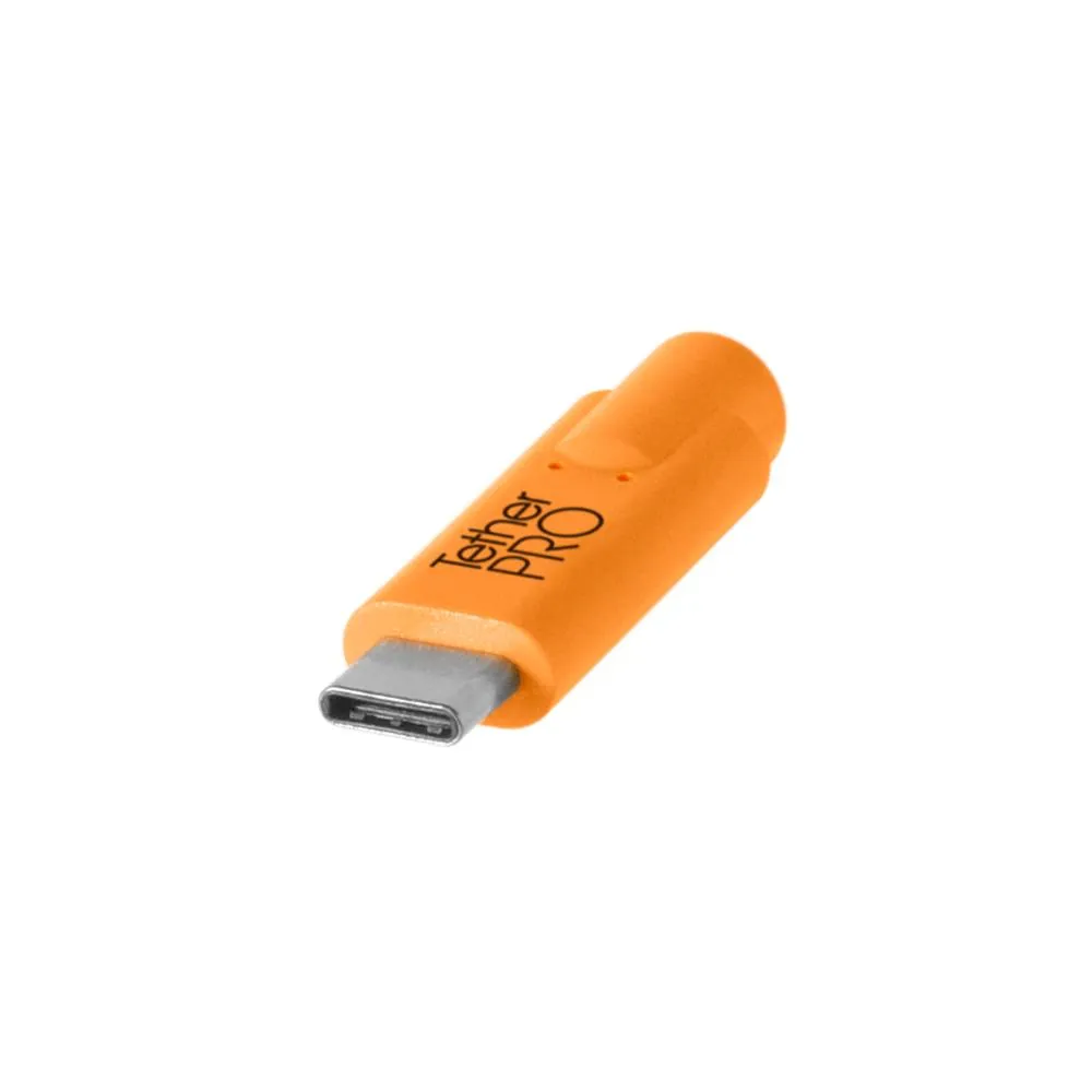 TetherPro USB-C to USB 3.0 Micro-B Right Angle 4.6m Hi-Vis Orange