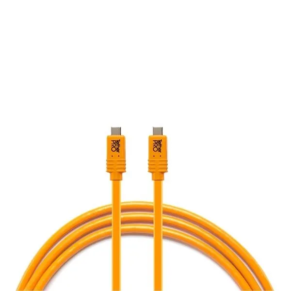 TetherPro USB-C to USB-C for Phase One, 15' (4.6m) Orange Cable