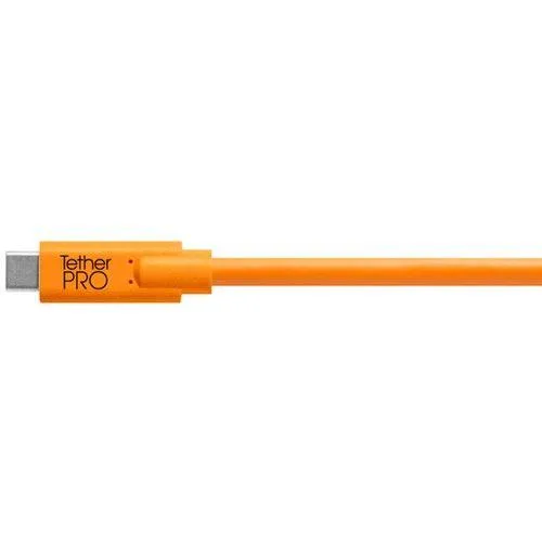 TetherPro USB-C to USB-C for Phase One, 15' (4.6m) Orange Cable