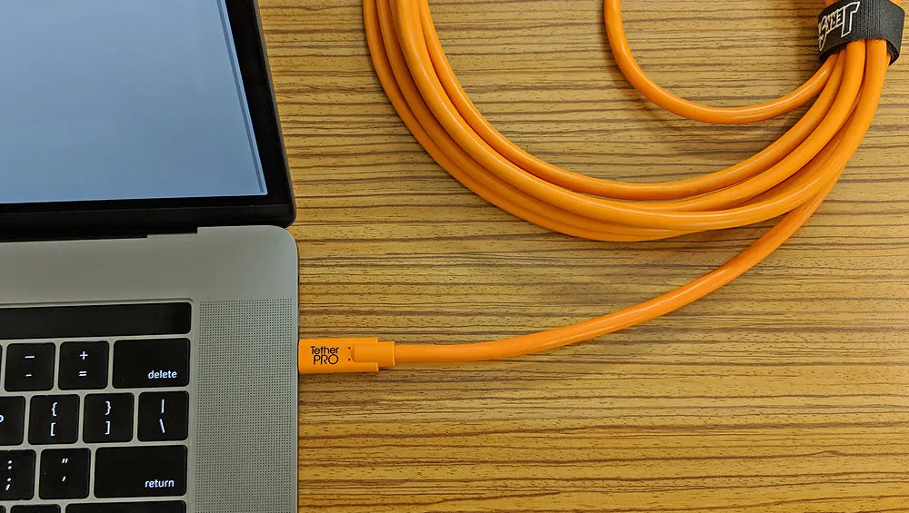 TetherTools USB-C to USB-C, 3' (1m) Orange Cable