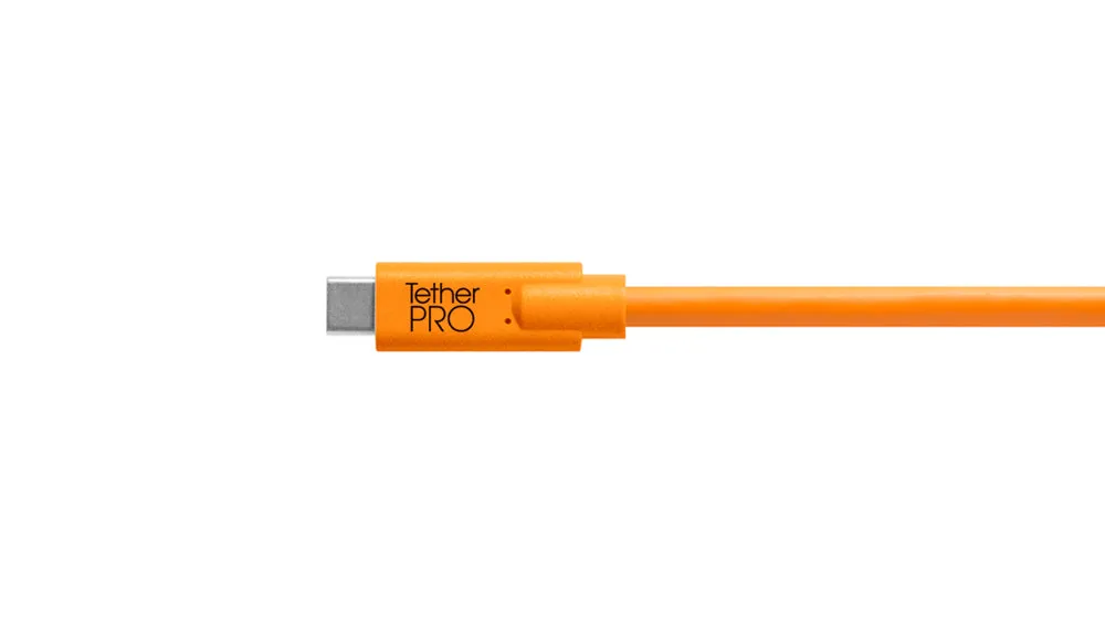 TetherTools USB-C to USB-C, 3' (1m) Orange Cable