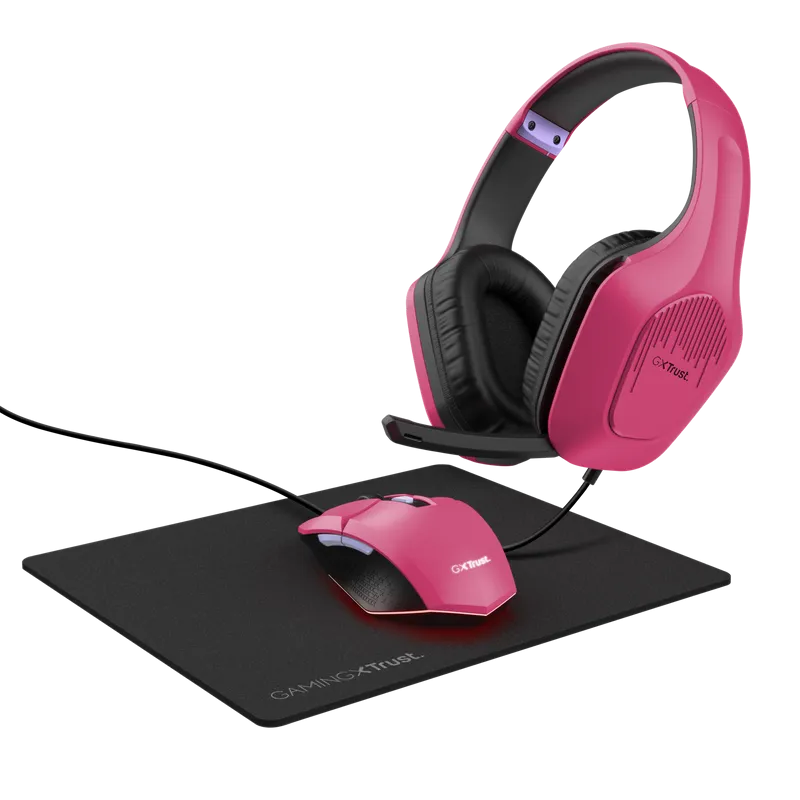 Trust GXT790P TRIDOX Gaming headset met muis en muismat