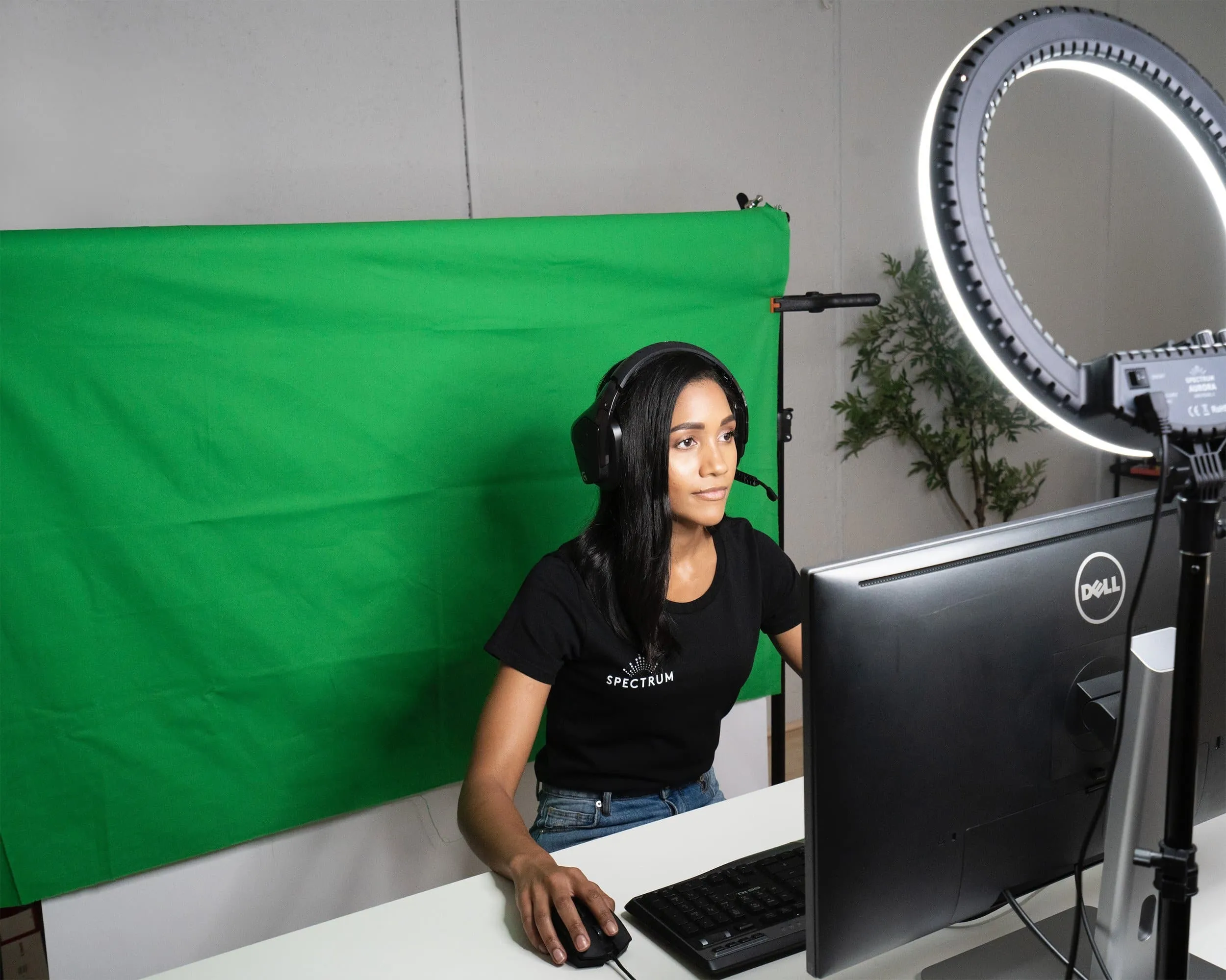 'Twitch Kit' Chroma Key Green Screen Gaming Ring Light Setup